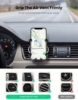 UGreen Retractable Gravity Car Phone Mount (80539) - Side View