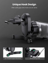 UGREEN 80871 Gravity Car Phone Mount with Secure Hook Design