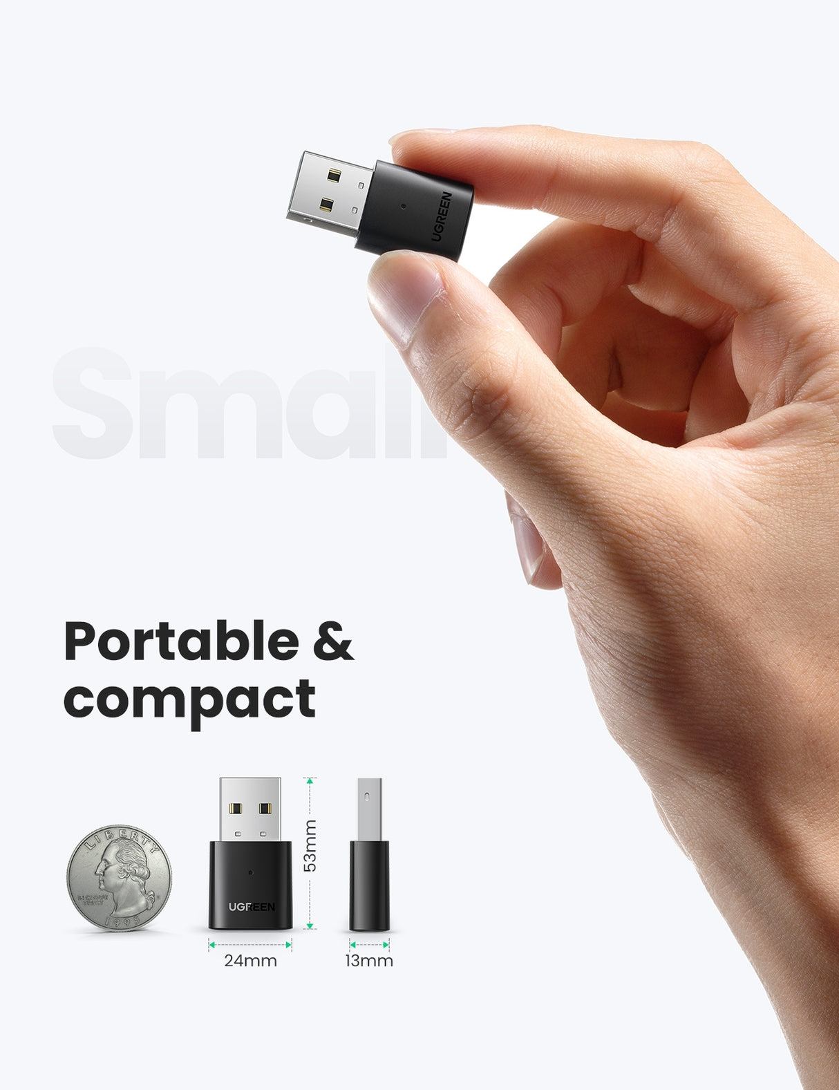 UGREEN 80889 Bluetooth 5.0 USB Adapter for Smooth Connectivity