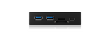 ICY BOX IB-HUB1417-i3 Front Panel USB 3.0 Type-C & Type-A Hub with Dual Card Reader - Side View