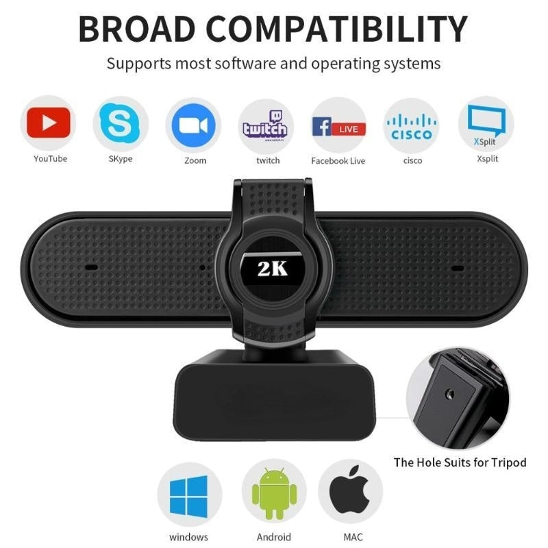 C930 Full HD 1440P Webcam with Built-in Microphone and Wide Angle Lens