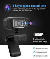 A15 Full HD 1080P USB Webcam with Built-in Noise-Canceling Microphone - Front View