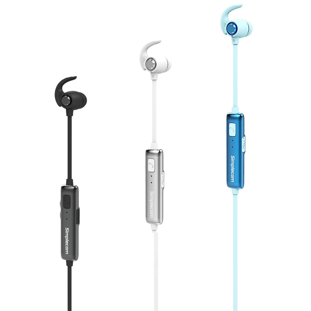 Simplecom BH310 Bluetooth Sports Earbuds with Magnetic Design and Premium Sound Quality in Blue