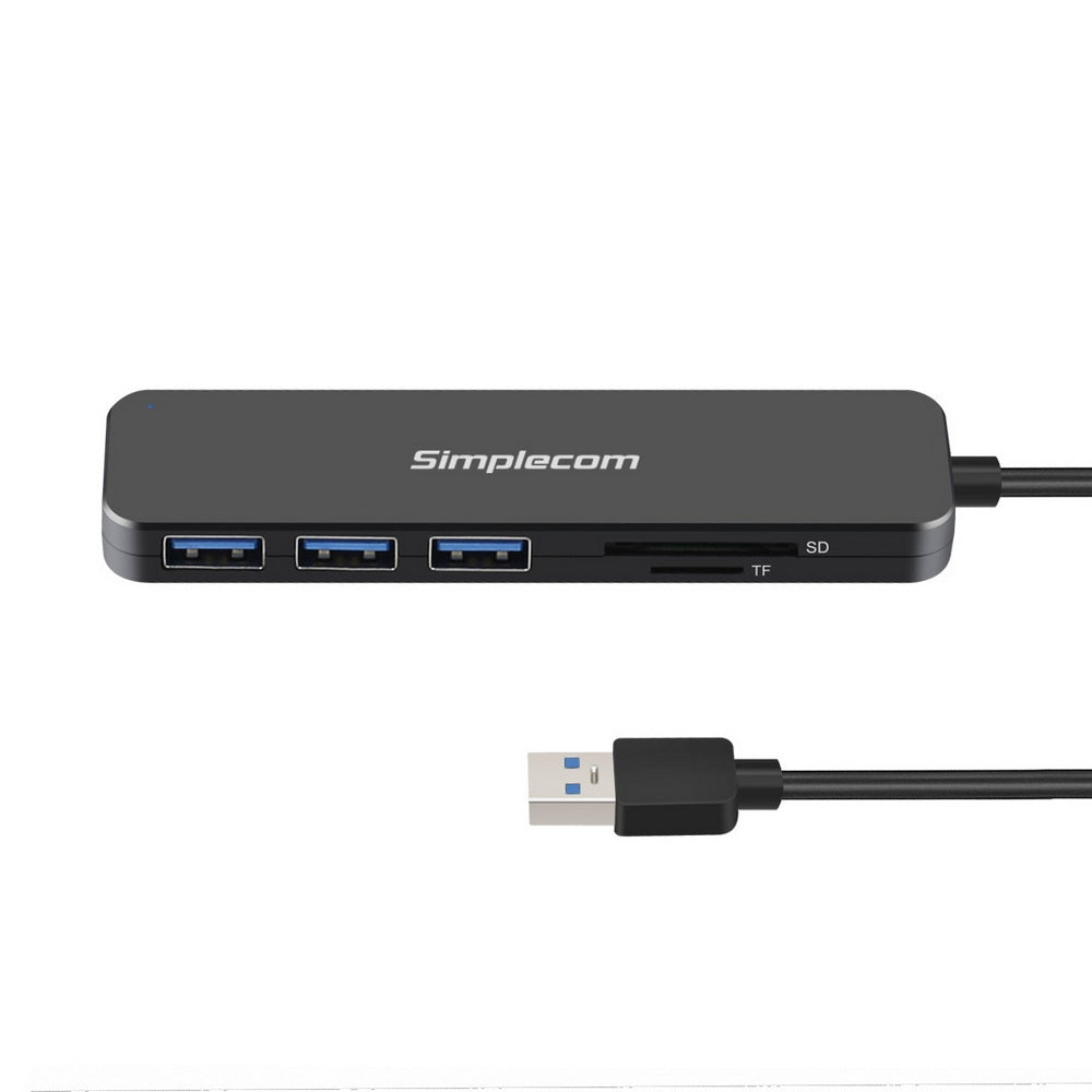 Simplecom CH365 SuperSpeed USB 3.0 Hub with Integrated SD and MicroSD Card Reader