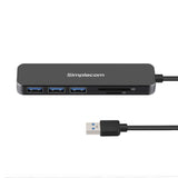 Simplecom CH365 SuperSpeed USB 3.0 Hub with Integrated SD and MicroSD Card Reader - Side View
