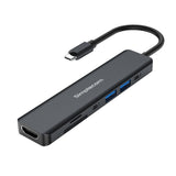 Simplecom CH570 USB-C 7-in-1 Hub: Multiport Adapter with HDMI 4K, USB 3.0, and SD Card Reader