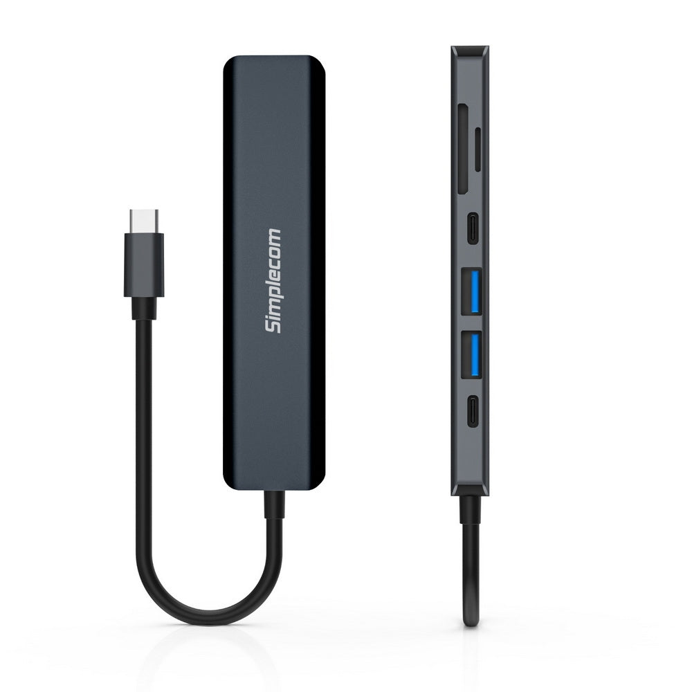 Simplecom CH570 USB-C 7-in-1 Hub: Multiport Adapter with HDMI 4K, USB 3.0, and SD Card Reader
