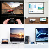 Simplecom DA305 4-in-1 USB-C to HDMI Hub with USB 3.0, USB 2.0 & Micro USB Charging Port - Top-Down View