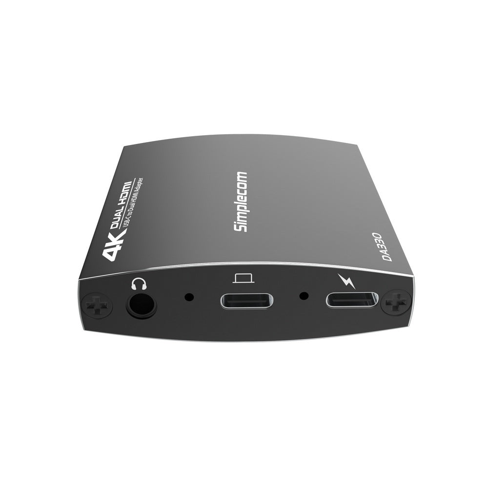 Simplecom DA330 USB-C Dual HDMI MST Adapter with 4K@60Hz Support, Power Delivery & Audio Output