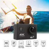 BDI 4K Waterproof Action Camera with WiFi for Sports and Outdoor Adventures - Top-Down View