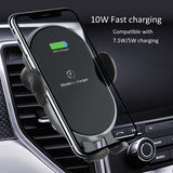 C366: Smart Auto-Clamping Qi Fast Wireless Car Charger with Backlight - Top-Down View