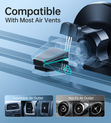 CHOETECH Magnetic Car Vent Mount for iPhone 12 Series - Secure Air Vent Phone Holder - Close-Up Angle