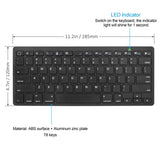 CHOETECH BH-006 Sleek Wireless Bluetooth Keyboard for Multiple Devices - Side View