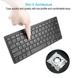 CHOETECH BH-006 Sleek Wireless Bluetooth Keyboard for Multiple Devices - Rear View