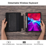 CHOETECH Wireless Keyboard & Case for iPad Pro 12.9 with Stand and Apple Pencil Holder