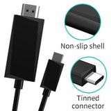CHOETECH 2M USB-C to HDMI Cable - 4K 60Hz Video Output - Rear View