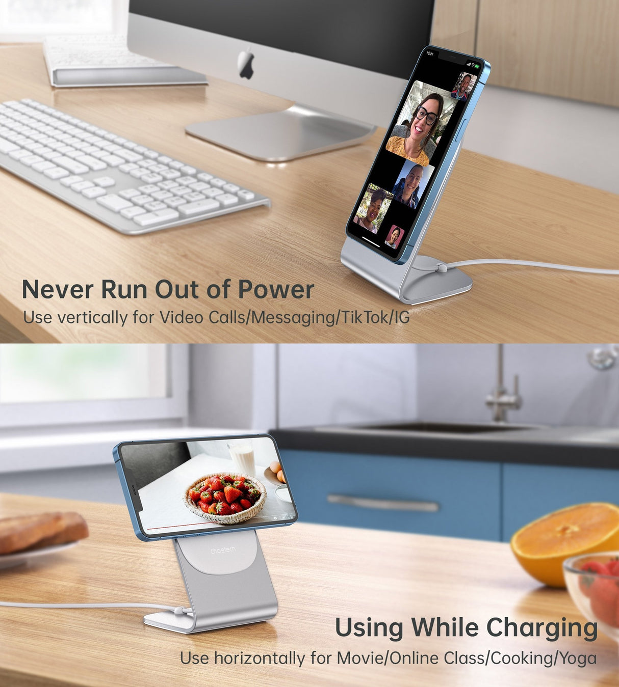 Choetech H047 Magnetic Fast Wireless Charging Stand for iPhone 12 Series