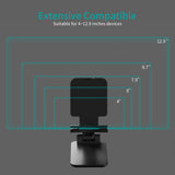 CHOETECH H88 Versatile Adjustable Phone and Tablet Holder - Black - Side View
