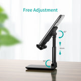 CHOETECH H88 Versatile Adjustable Phone and Tablet Holder - Black - Top-Down View
