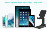 CHOETECH H88 Versatile Adjustable Phone and Tablet Holder - Black - Low Angle