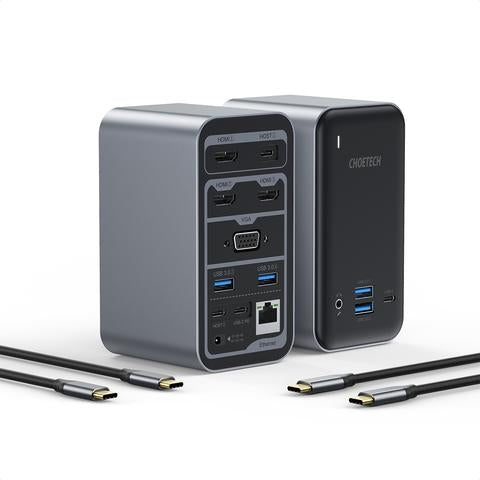 Choetech HUB-M21 15-Port USB C Multi-Function Docking Station
