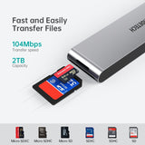 CHOETECH 7-in-2 USB-C Hub for MacBook Pro and Air with 4K HDMI and Thunderbolt 3 - Close-Up Angle