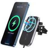 CHOETECH 15W MagLeap Magnetic Wireless Car Charger with 1M Cable and 360° Adjustable Mount