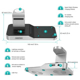 CHOETECH T316 Multi-Device Wireless Charging Dock for iPhone, Apple Watch, iPod, and Qi-Compatible Phones - Rear View