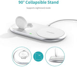 CHOETECH T317 2-in-1 Fast Charging Station for iPhone, Apple Watch & AirPods - Front View