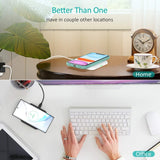 CHOETECH T511BW Qi Certified Dual Wireless Charging Pads - Fast Charge Black & White Bundle - Top-Down View