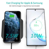 CHOETECH T511BW Qi Certified Dual Wireless Charging Pads - Fast Charge Black & White Bundle - Close-Up Angle