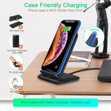 Choetech T555-S 10W Qi Wireless Charging Stand with Dual Coils - Side View