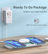 CHOETECH T569-S Magleap 3-in-1 Magnetic Wireless Charging Station with AC Adapter - Low Angle