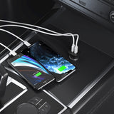 CHOETECH 36W Dual USB-C Fast Car Charger Adapter - Black - Rear View