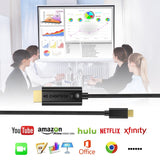 CHOETECH 10ft USB-C to HDMI Cable - 4K Support and Ultra Sturdy Design - Close-Up Angle
