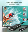 CHOETECH XCP-1803 USB-C To DisplayPort Cable 8K@30Hz 1.8M Two-Way