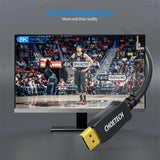 CHOETECH 2M DisplayPort Cable - 8K 60Hz High-Speed Connection - Top-Down View