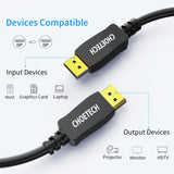 CHOETECH 2M DisplayPort Cable - 8K 60Hz High-Speed Connection - Close-Up Angle
