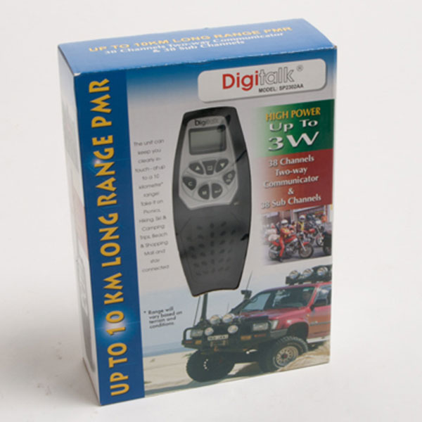 DIGITALK PMR-SP2302AA UHF CB Radio - 3W Power, 10km Range, 38 Channels, Dual Functionality