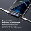 KIVEE AD10 iPhone 8-pin to 3.5mm Audio + Charging Adapter Black