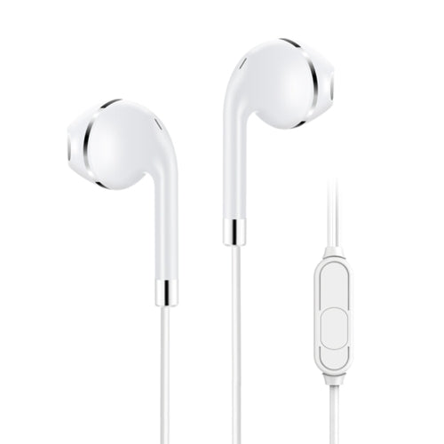 KIVEE MT05W 3.5mm White Earphones with 1.2M Tangle-Free Cable