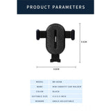 KIVEE UC08 Black Car Gravity Phone Holder - Side View