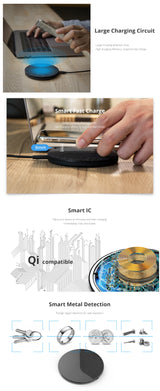 Photofast AirCharge Compact 10W Qi Fast Wireless Charger - Top-Down View