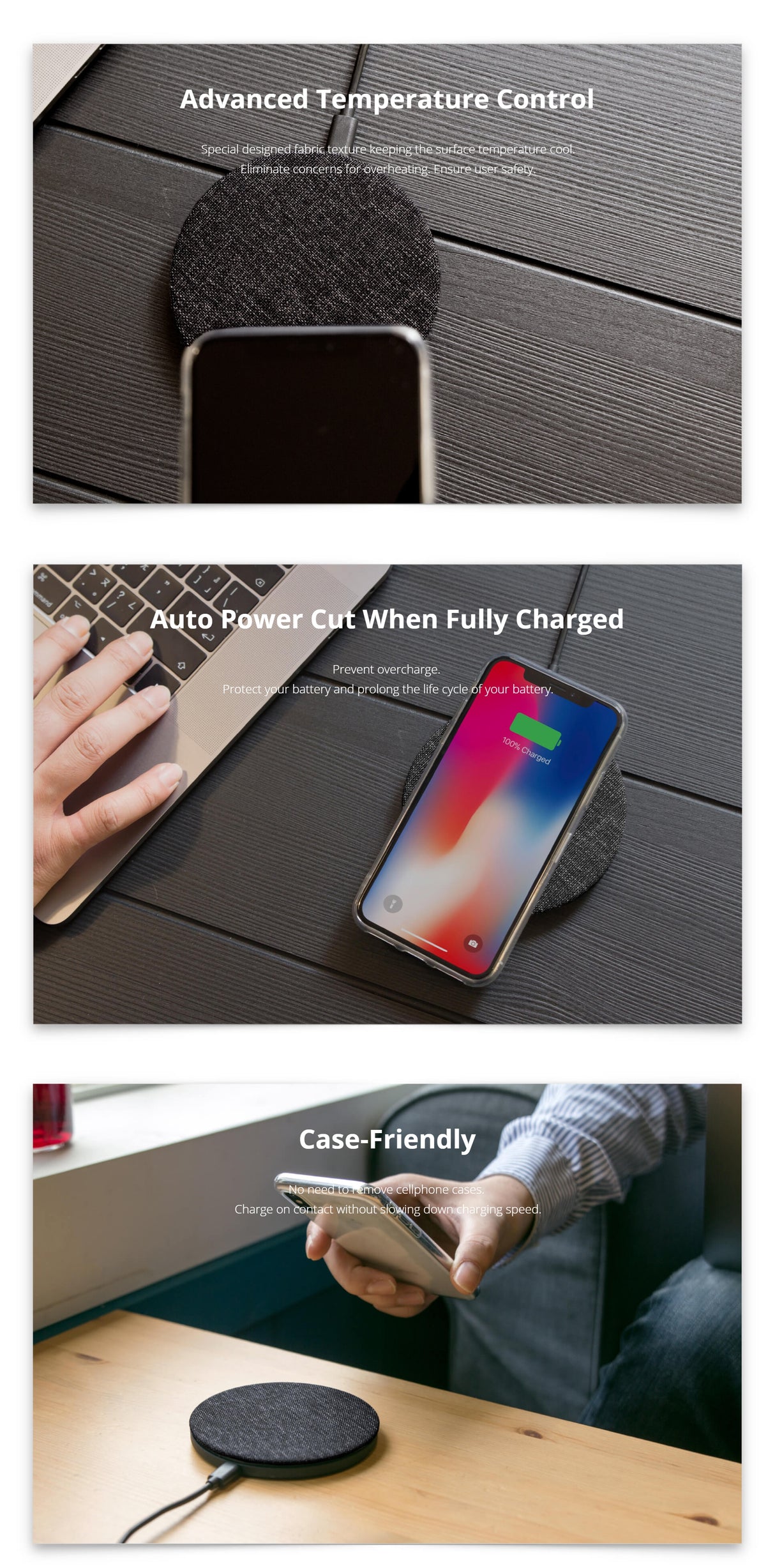 Photofast AirCharge Compact 10W Qi Fast Wireless Charger