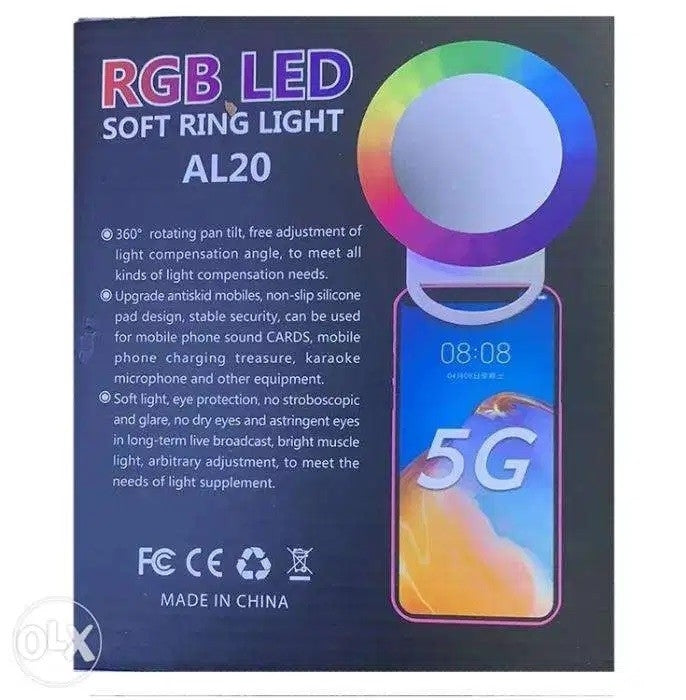 TEQ AL20 Mobile RGB LED Soft Light Ring with Adjustable Features
