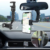 TEQ 360° Rotating Car Phone Mount for Rearview Mirror - Top-Down View