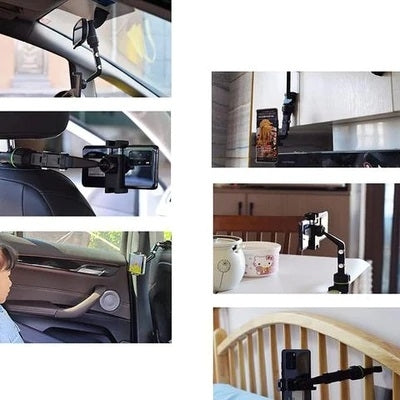 TEQ 360° Rotating Car Phone Mount for Rearview Mirror