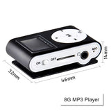 Compact 16GB Metallic MP3 Music Player with USB Charger & Earbuds - Silver - Side View