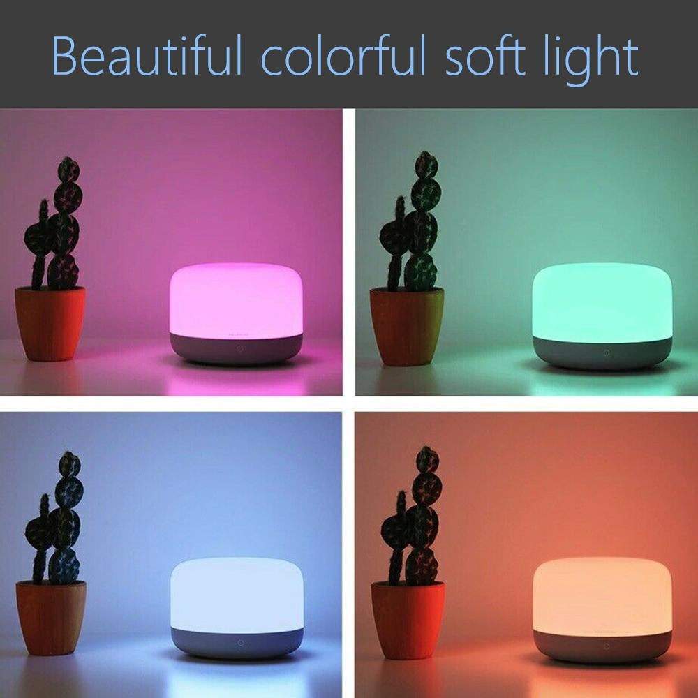 Smart Touch Control LED Bedside Lamp D2 with Color Adjustment and Voice Assist Integration