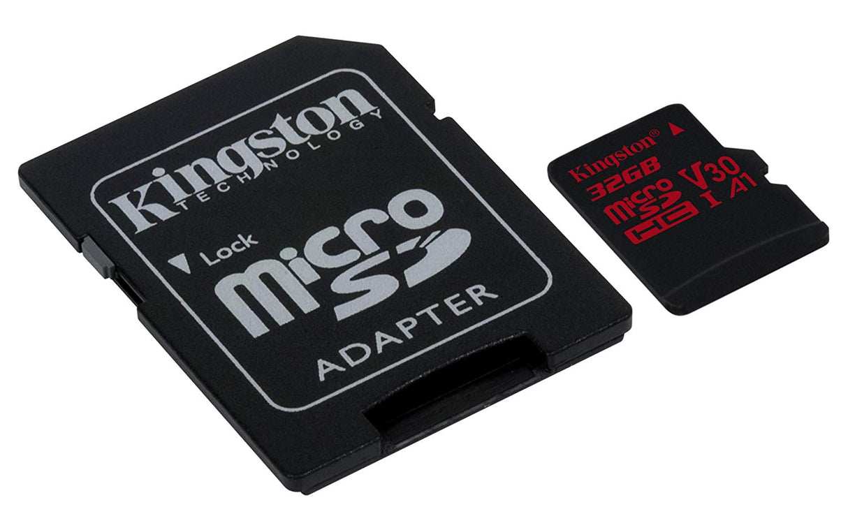 KINGSTON Canvas React 32GB MicroSD Card - 100MB/s Read, 70MB/s Write with SD Adapter